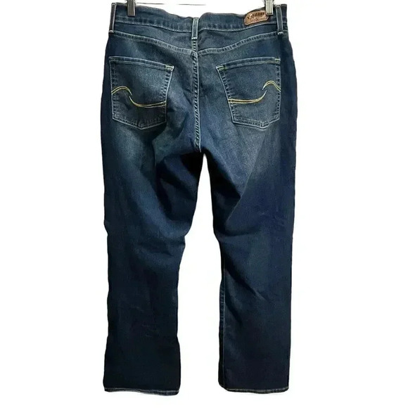 Levi's Signature Women's Curvy Bootcut‎ Jeans Dark Wash Blue Size 14 - Picture 2 of 5